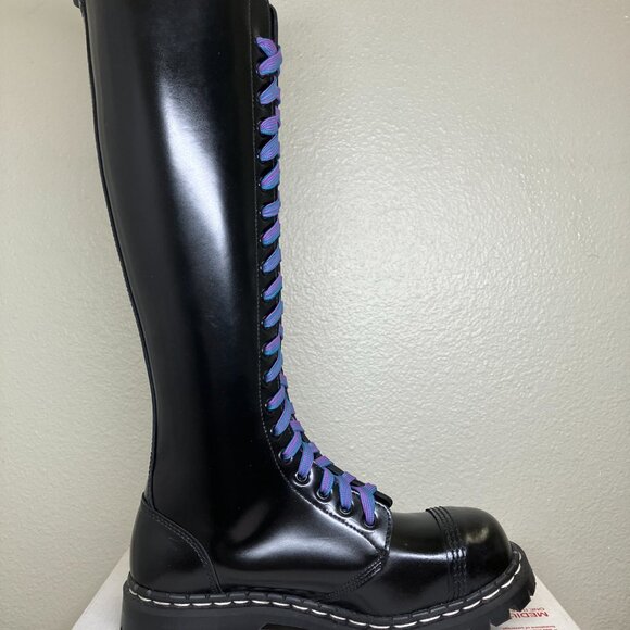 Vintage Steel Toe 20-eye Gripfast England Womens US 8.5 nps grinders dr. martens - Picture 8 of 16